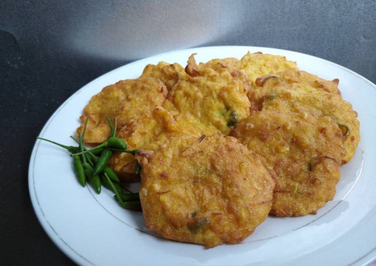 Resep Bakwan jagung wortel Anti Gagal