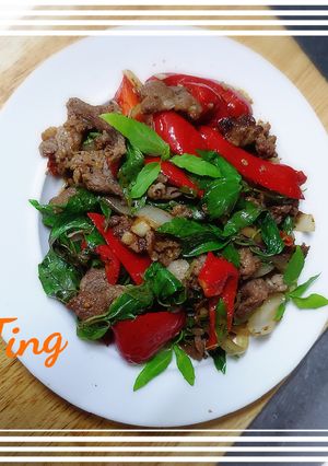 塔香沙茶羊肉 的食譜成品照片
