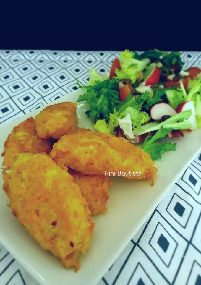 Una foto de Buñuelos de zanahoria y queso