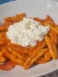 Strascinati con pomodorini, nduja e stracciatella