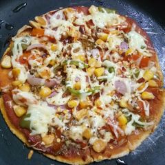 A picture of Wheat base veg. tawa pizza.