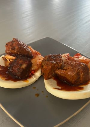 A picture of Spicy Pork Belly Buns.