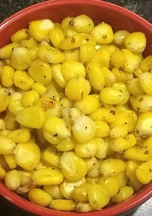 A picture of Indo - Italian masala corn.