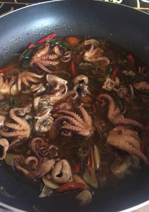 Foto resep Baby octopus saus tiram 🐙