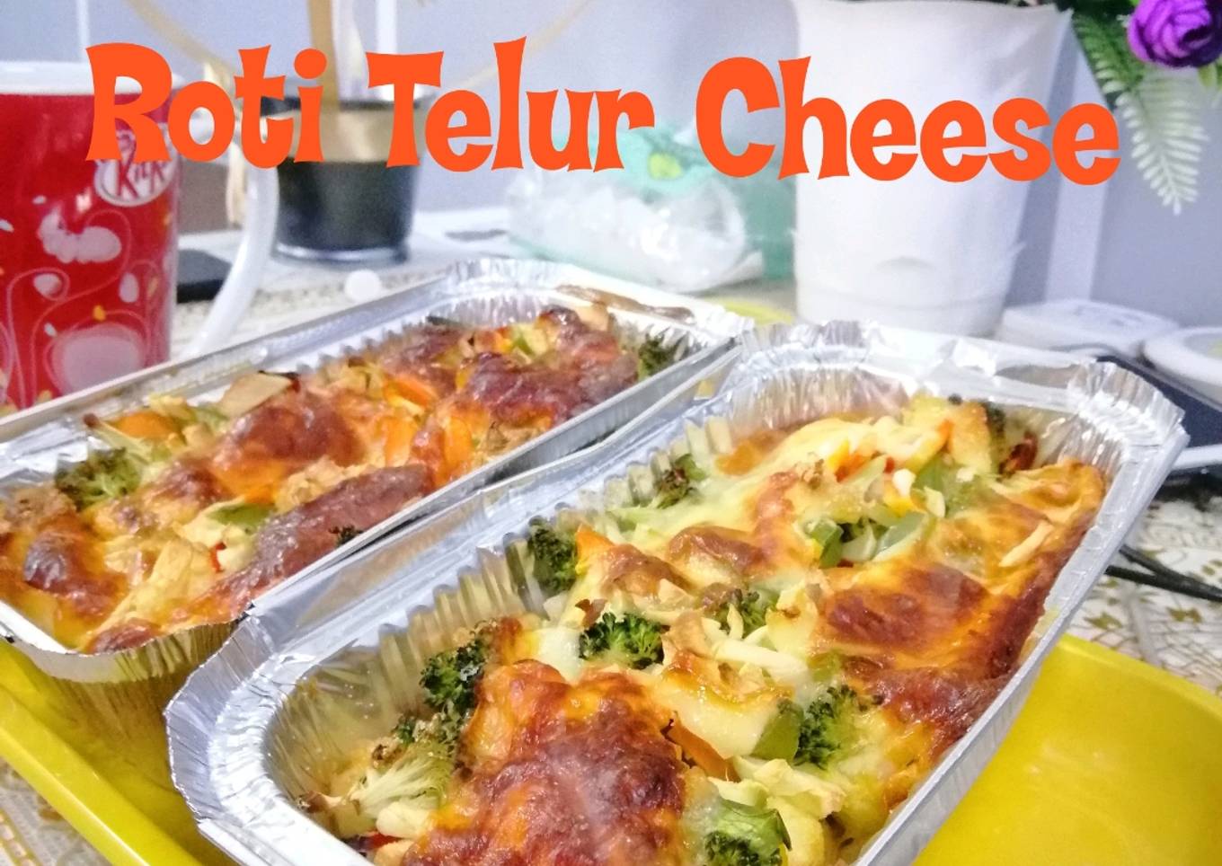 Roti keju dengan telur