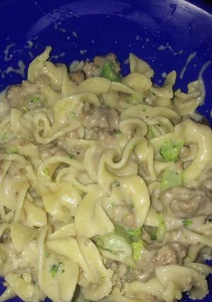 A picture of Day before payday beef stroganoff.