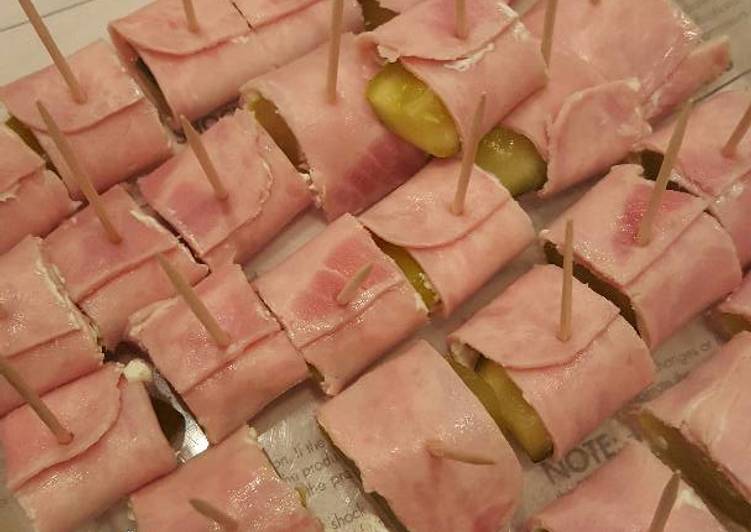 Easiest Way to Make Homemade Pickle Ham Rollups