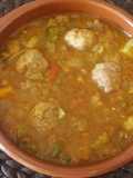 Pisto con albóndigas