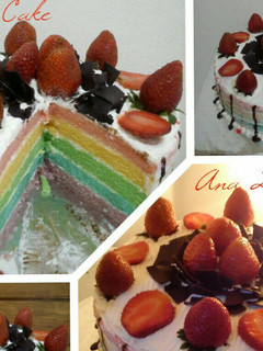 Foto resep Rainbow cake kukus