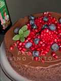Pastel de vino tinto con chocolate