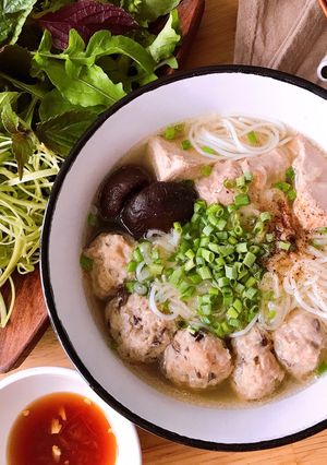 Hình của món Bún Mọc Đơn Giản.