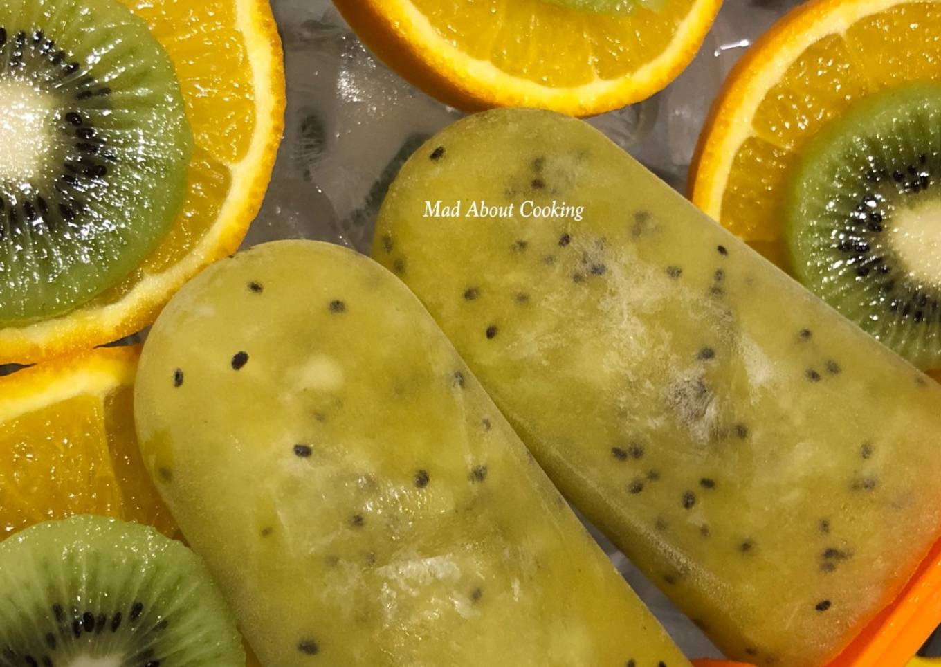 Orange Kiwi Popsicles – No Sugar Summer Healthy Treat – Kid’s Favorite – Two Ingredients Treat