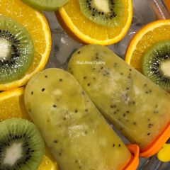 A picture of Orange Kiwi Popsicles – No Sugar Summer Healthy Treat – Kid’s Favorite – Two Ingredients Treat.