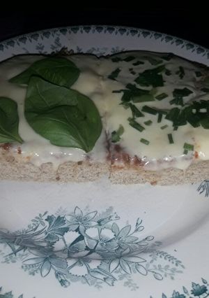 Una foto de Pizza integral súper fácil🍕