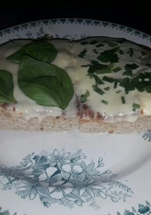 Una foto de Pizza integral súper fácil🍕