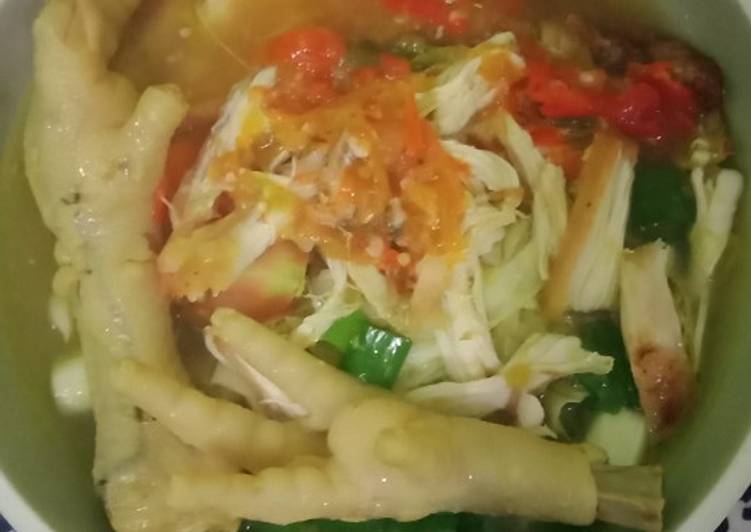 Cara Gampang Membuat Soto Ayam Ceker byme, Sempurna