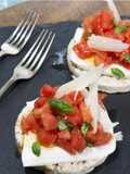 Snack Tortitas de Arroz con Queso Fresco y Tomate