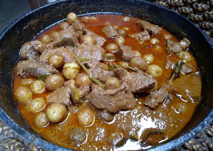 Anti Ribet, Membuat Rendang daging kentang kecil Irit Anti Gagal