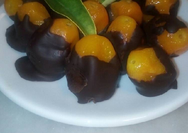Naranjas chinas con chocolate