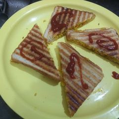 A picture of Vegetables cheese sandwich.