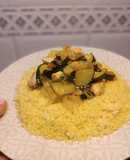 Salteado de pollo y calabacín "sabor Cookpad" con cous cous