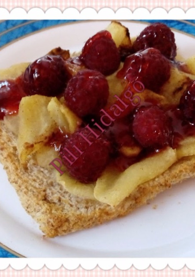 Una foto de Tosta de manzana