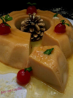 Una foto de Flan de turrón de Jijona elaborado con la Monsieur Cuisine Plus