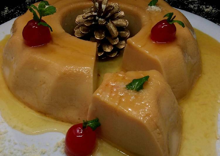 Flan de turrón de Jijona elaborado con la Monsieur Cuisine Plus
