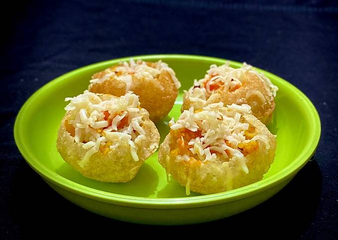 Cheddar Corn Golgappa Recipe