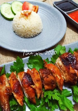 Foto resep Roasted Chicken with hainan Rice ala Singapore