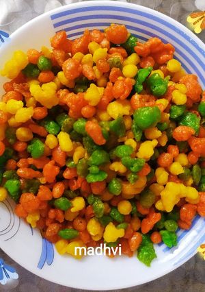 A picture of Tricolour Sweet Boondi Recipe.