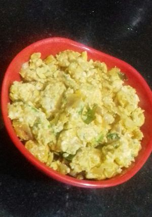 A picture of Motte palya/ egg burji.