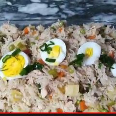 A picture of Chinese rice without boiling the rice.