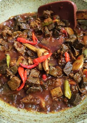 Foto resep 611. Krengsengan Daging Campur Jerohan Sapi