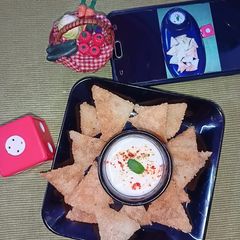 A picture of Rice flour nachos.