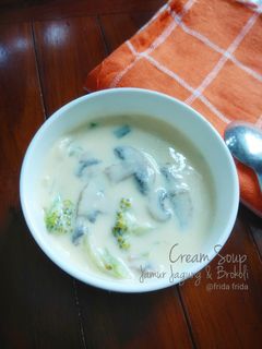 Foto resep Cream Soup (Jamur Jagung & Brokoli)