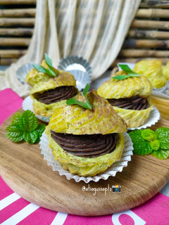 Foto resep Soes Pandan vla coklat (973)