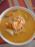 Chupe de pescado y langostinos
