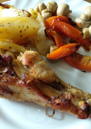 Una foto de Alas de pavo al horno