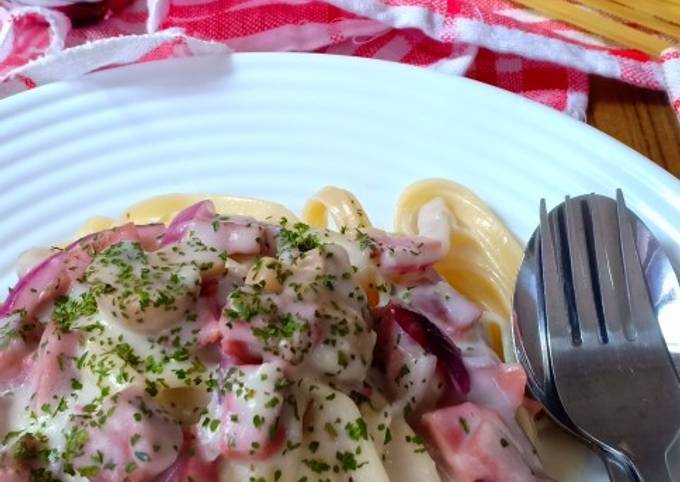 Cara Membuat Fettucini Cornet Beef yang Bisa Manjain Lidah