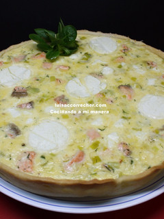 Foto principal de Quiche de Salmón y queso de cabra