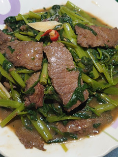 沙茶牛肉炒空心菜 的食譜成品照片