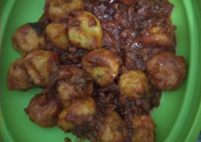 BitterBall Toffu Cheese with Beef Sauce