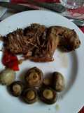 Conejo a la olla con champiñones