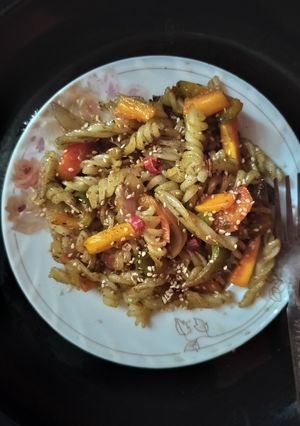 A picture of Pasta Primavera.