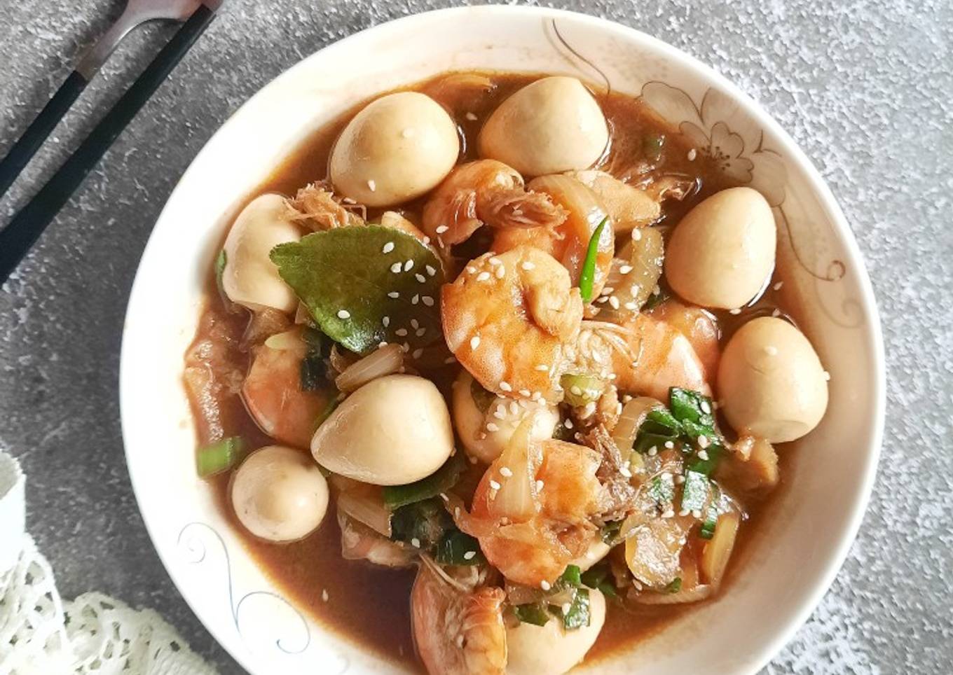 Udang Telur Puyuh Saus Tiram