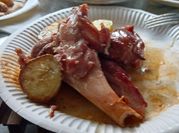 Una foto de codillo de cerdo cocido