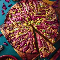 A picture of My Rhubarb, Ginger & Pistachio Cake.