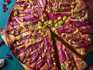 My Rhubarb, Ginger & Pistachio Cake