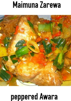 A picture of Peppered Awara/peppered tufo.